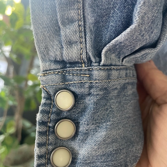 Ralph Lauren Denim & Supply Blue Denim Shirt with Pearl Snaps - Picture 8 of 8